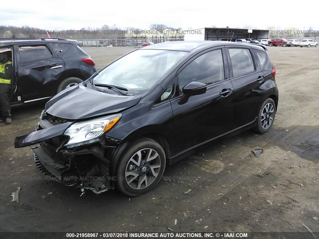 3N1CE2CP0FL447283 - 2015 NISSAN VERSA NOTE S/S PLUS/SV/SL/SR BLACK photo 2