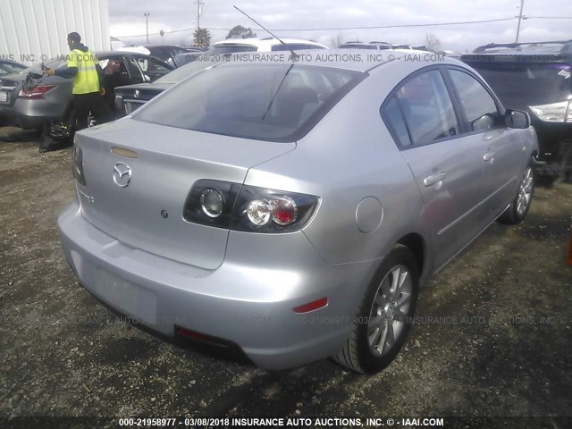 JM1BK32G271703778 - 2007 MAZDA 3 I SILVER photo 4