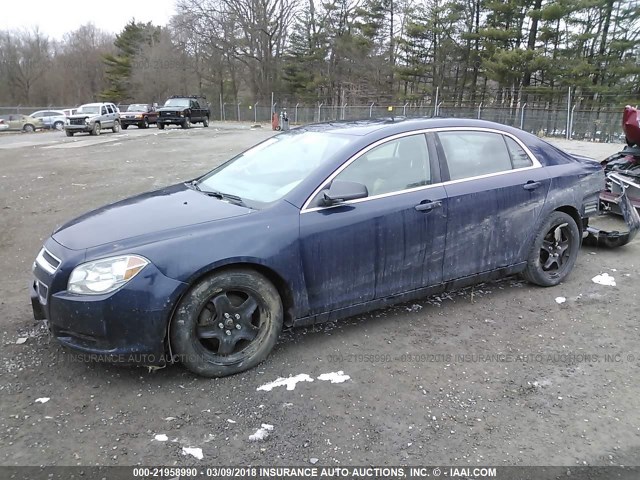 1G1ZA5EU4BF340516 - 2011 CHEVROLET MALIBU LS BLUE photo 2