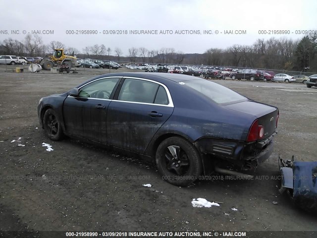1G1ZA5EU4BF340516 - 2011 CHEVROLET MALIBU LS BLUE photo 3