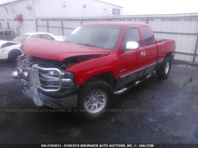 2GCEK19T6Y1133929 - 2000 CHEVROLET SILVERADO K1500 RED photo 2