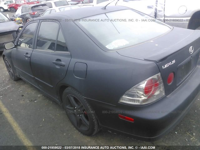 JTHBD192930071756 - 2003 LEXUS IS 300 BLACK photo 3