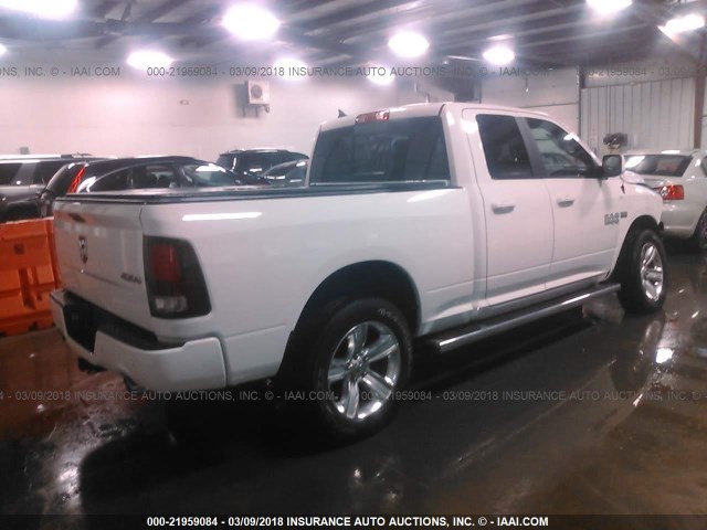 1C6RR7HT3ES270749 - 2014 RAM 1500 SPORT WHITE photo 4