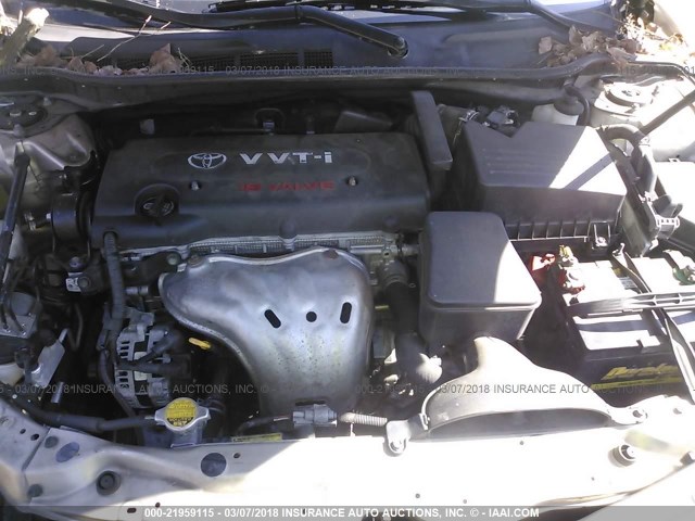 4T1BE46K78U216227 - 2008 TOYOTA CAMRY CE/LE/XLE/SE GOLD photo 10