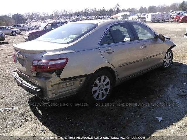 4T1BE46K78U216227 - 2008 TOYOTA CAMRY CE/LE/XLE/SE GOLD photo 4