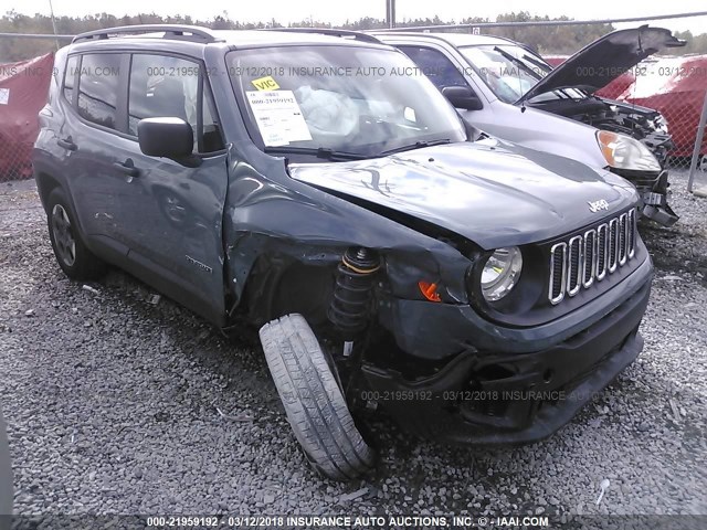 ZACCJAAB7HPF54867 - 2017 JEEP RENEGADE SPORT Կանաչ լուսանկար 6