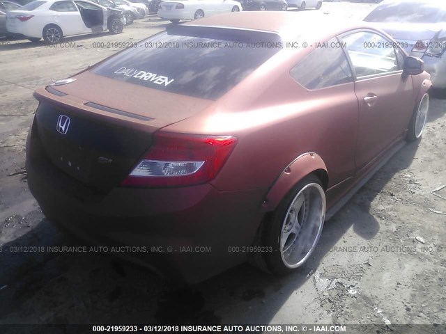 2HGFG4A52CH703107 - 2012 HONDA CIVIC SI RED photo 4