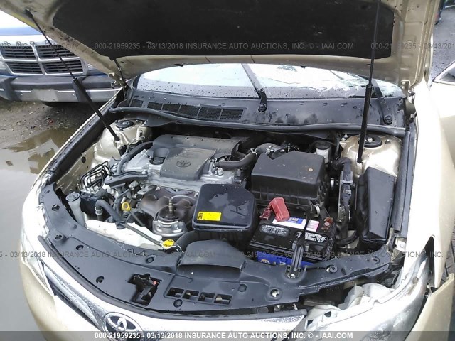 4T1BF1FK8CU097933 - 2012 TOYOTA CAMRY SE/LE/XLE GOLD photo 10