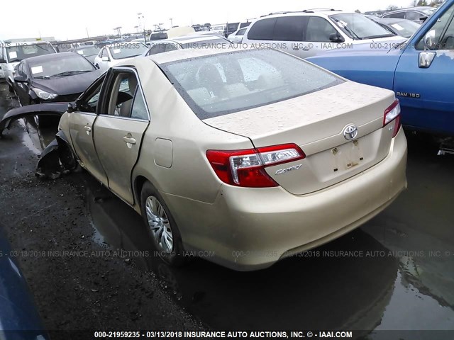 4T1BF1FK8CU097933 - 2012 TOYOTA CAMRY SE/LE/XLE GOLD photo 3