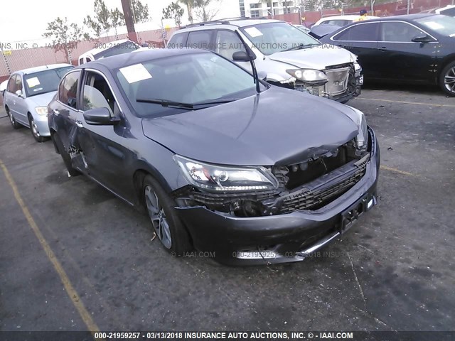 1HGCR2E52EA029781 - 2014 HONDA ACCORD SPORT GRAY photo 1