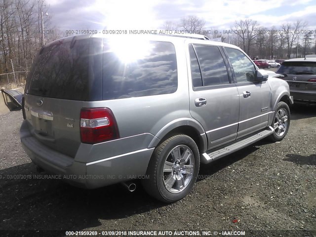 1FMFU20538LA48118 - 2008 FORD EXPEDITION LIMITED GRAY photo 4