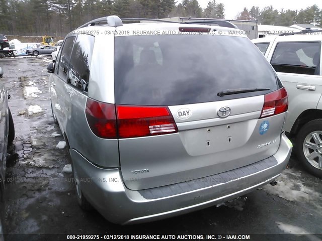 5TDZA23C44S206382 - 2004 TOYOTA SIENNA CE/LE SILVER photo 3