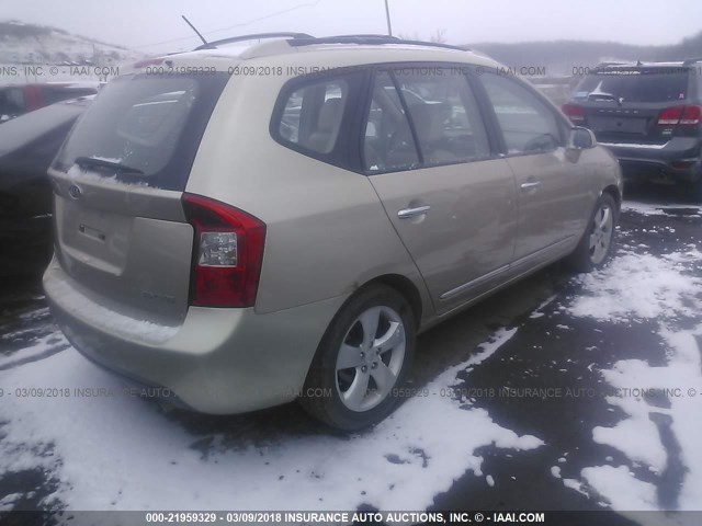 KNAFG526977118552 - 2007 KIA RONDO LX/EX GOLD photo 4