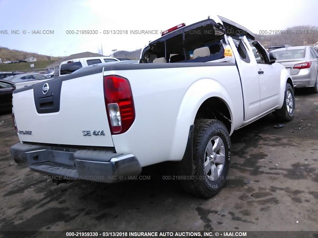 1N6AD06W99C416951 - 2009 NISSAN FRONTIER KING CAB SE/LE/NISMO WHITE photo 4