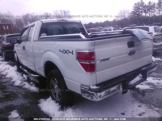 1FTFX1EFXBFB36497 - 2011 FORD F150 SUPER CAB WHITE photo 3