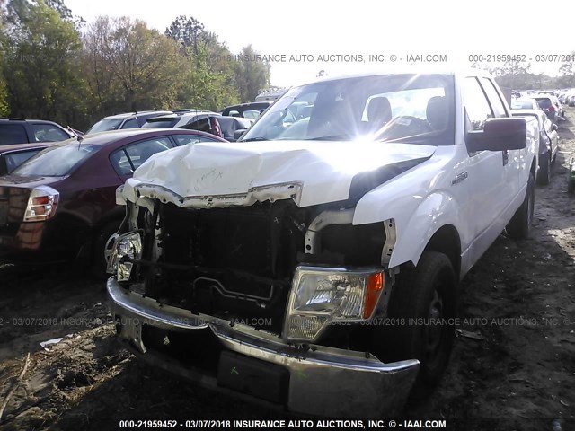 1FTEX1CW5AFC64207 - 2010 FORD F150 SUPER CAB WHITE photo 2