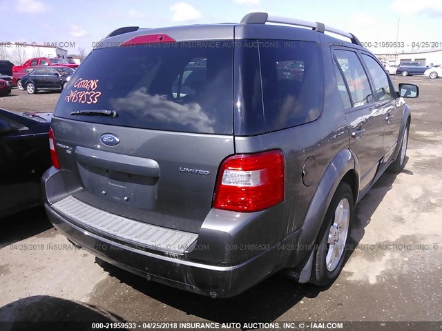 1FMDK06195GA11097 - 2005 FORD FREESTYLE LIMITED GRAY photo 4