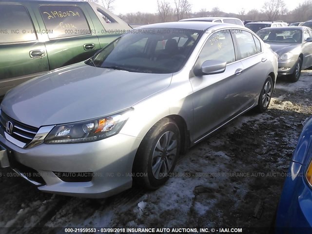 1HGCR2F36FA154510 - 2015 HONDA ACCORD LX SILVER photo 2