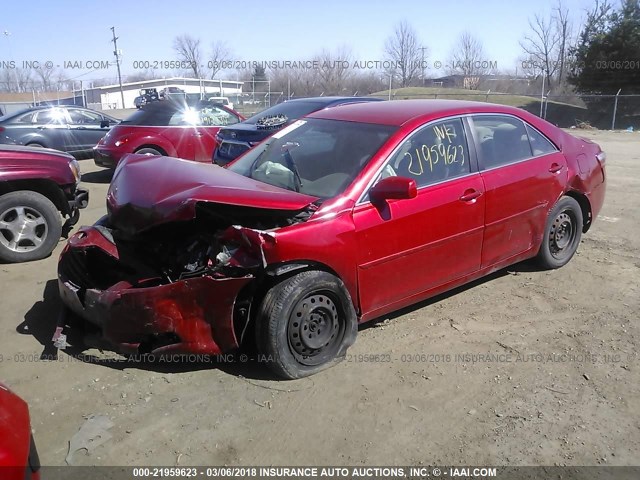 4T1BE46K87U160393 - 2007 TOYOTA CAMRY NEW GENERAT CE/LE/XLE/SE RED photo 2