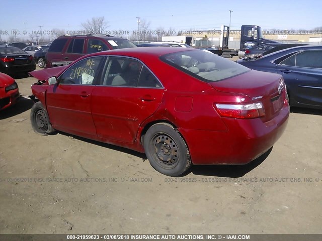 4T1BE46K87U160393 - 2007 TOYOTA CAMRY NEW GENERAT CE/LE/XLE/SE RED photo 3