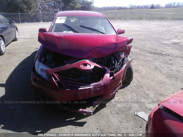 4T1BE46K87U160393 - 2007 TOYOTA CAMRY NEW GENERAT CE/LE/XLE/SE RED photo 6