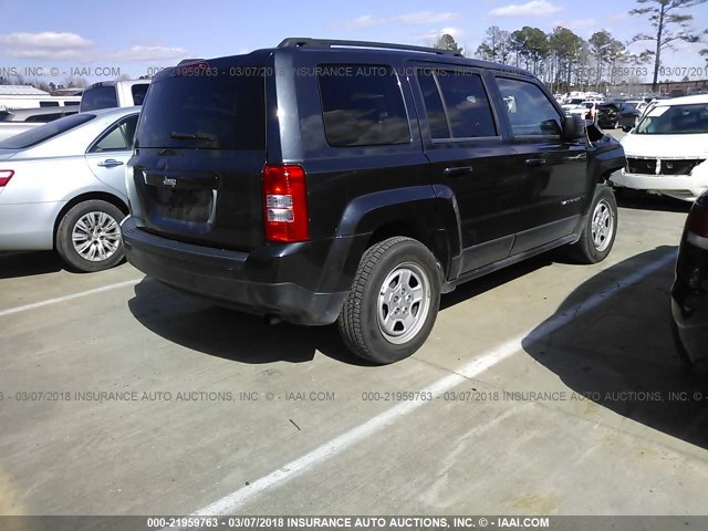 1C4NJPBA8ED779455 - 2014 JEEP PATRIOT SPORT BLUE photo 4