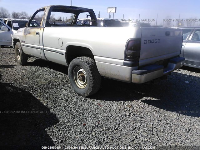 3B7KC2669WM283785 - 1998 DODGE RAM 2500 SILVER photo 3