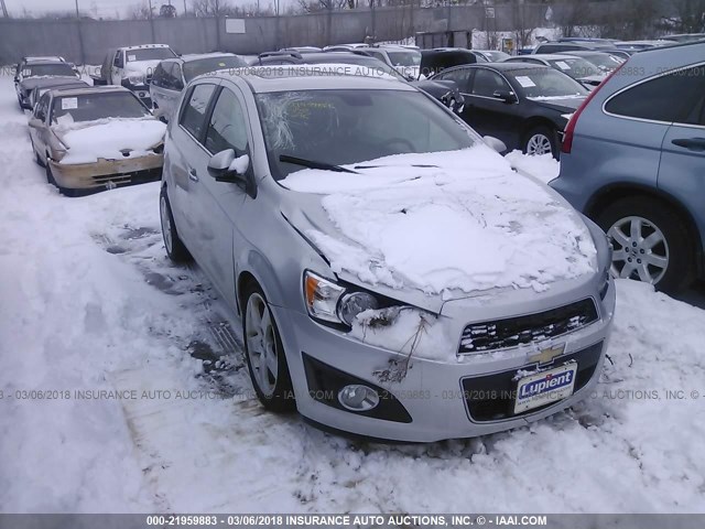 1G1JF6SBXC4125615 - 2012 CHEVROLET SONIC LTZ SILVER photo 1