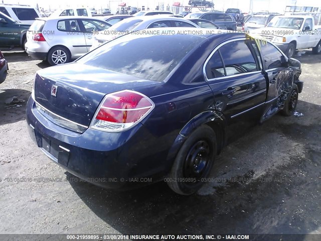 1G8ZS57BX8F249320 - 2008 SATURN AURA XE Dark Blue photo 4