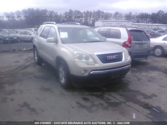 1GKEV33787J124754 - 2007 GMC ACADIA SLT-2 TAN photo 1