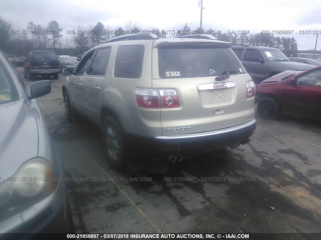 1GKEV33787J124754 - 2007 GMC ACADIA SLT-2 TAN photo 3