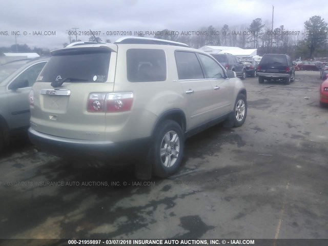 1GKEV33787J124754 - 2007 GMC ACADIA SLT-2 TAN photo 4