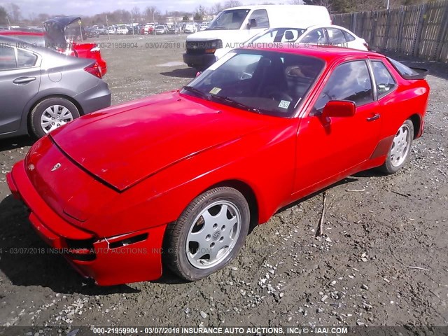 WP0AA0948GN450578 - 1986 PORSCHE 944 RED photo 2