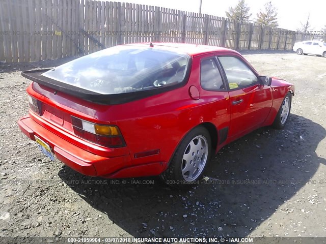 WP0AA0948GN450578 - 1986 PORSCHE 944 RED photo 4