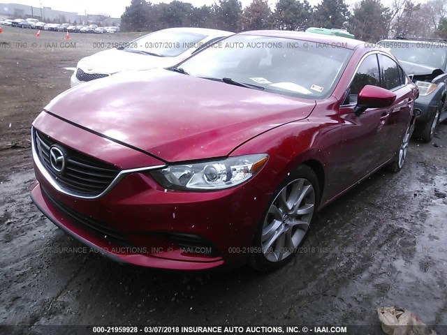 JM1GJ1V54F1194279 - 2015 MAZDA 6 TOURING RED photo 2