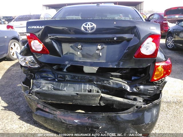 1NXBU4EE1AZ179292 - 2010 TOYOTA COROLLA S/LE/XLE BLACK photo 6