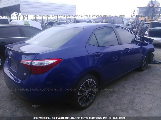 5YFBURHEXGP388856 - 2016 TOYOTA COROLLA L/LE/LE PLS/PRM/S/S PLS BLUE photo 4