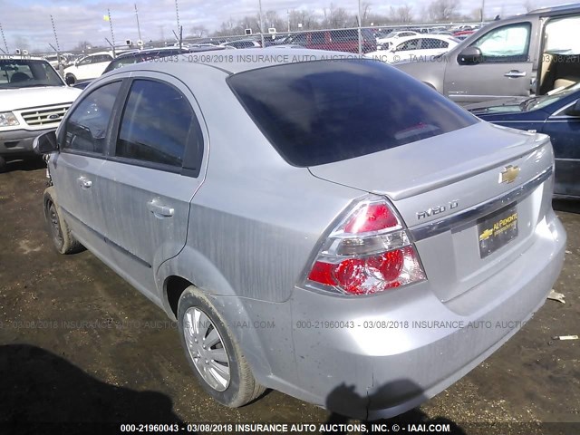 KL1TD5DE7BB154420 - 2011 CHEVROLET AVEO LS/LT SILVER photo 3