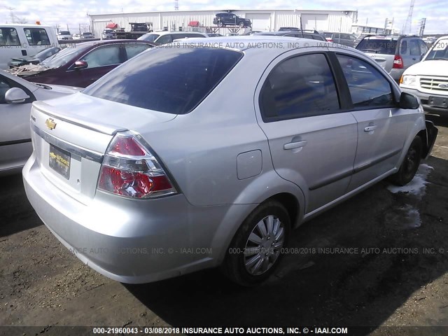 KL1TD5DE7BB154420 - 2011 CHEVROLET AVEO LS/LT SILVER photo 4