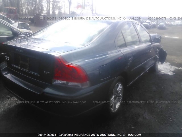 YV1RS592X62535850 - 2006 VOLVO S60 2.5T BLUE photo 4