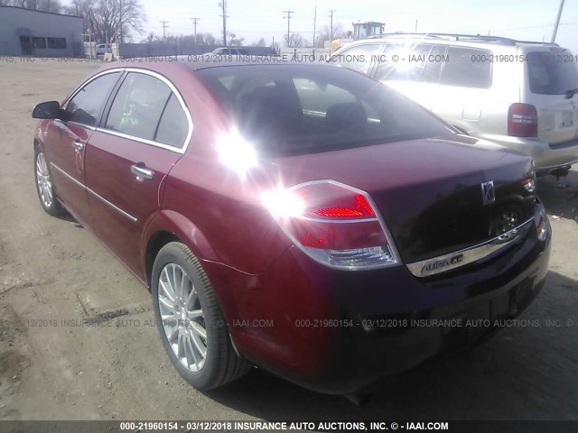 1G8ZV57747F269564 - 2007 SATURN AURA XR RED photo 3