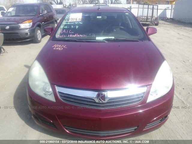 1G8ZV57747F269564 - 2007 SATURN AURA XR RED photo 6