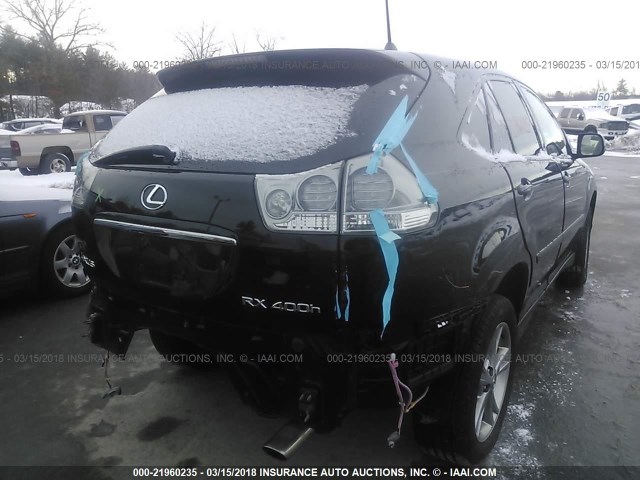 JTJHW31U660021039 - 2006 LEXUS RX 400 BLACK photo 4