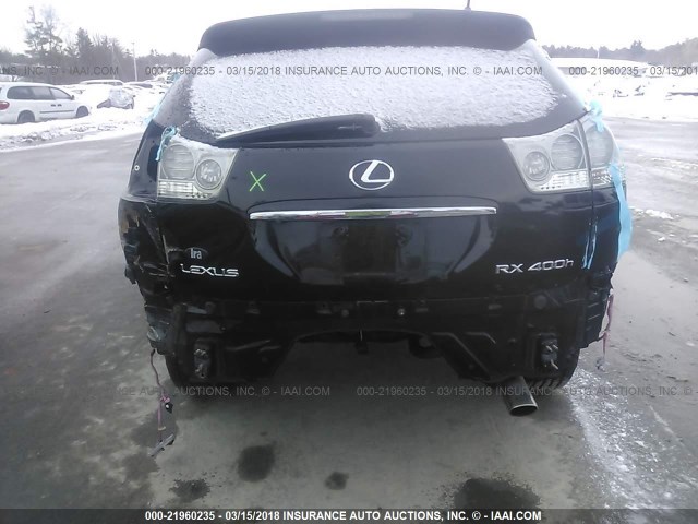 JTJHW31U660021039 - 2006 LEXUS RX 400 BLACK photo 6