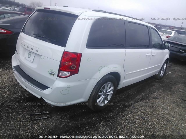 2C4RDGCGXGR329592 - 2016 DODGE GRAND CARAVAN SXT WHITE photo 4