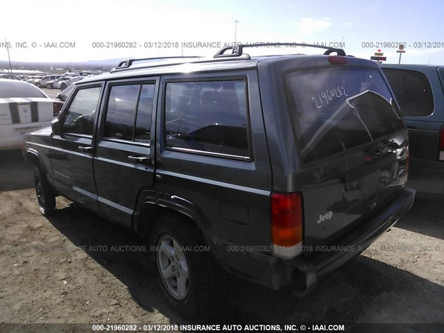 1J4FT48SX1L583833 - 2001 JEEP CHEROKEE SPORT BLUE photo 3