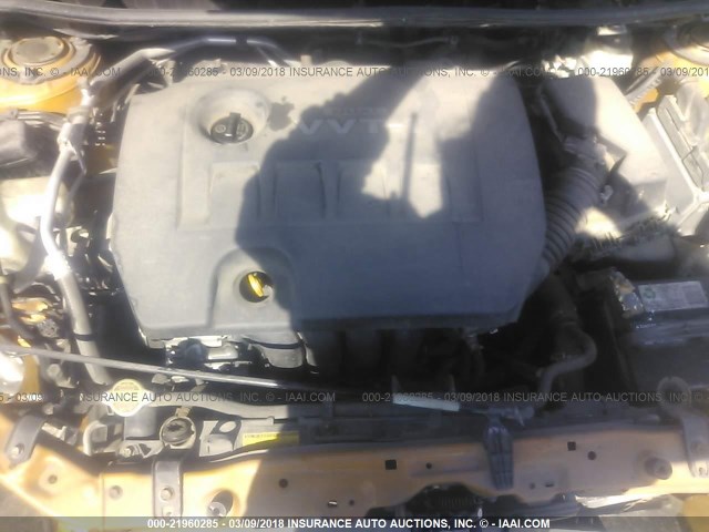 2T1KU40E09C042199 - 2009 TOYOTA COROLLA MATRIX  ORANGE photo 10