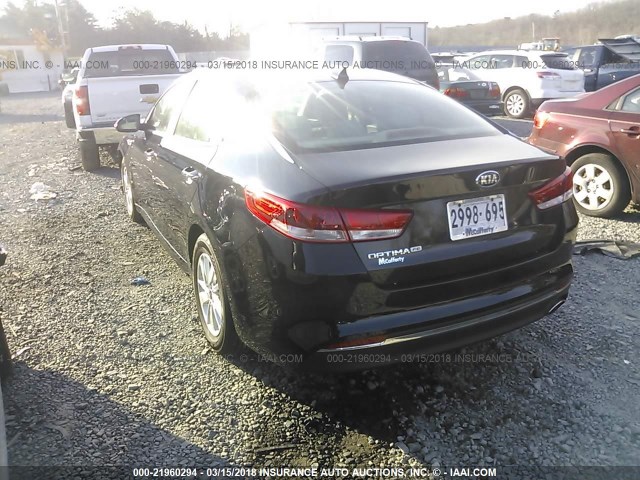 5XXGT4L37JG191113 - 2018 KIA OPTIMA LX/S BLACK photo 3