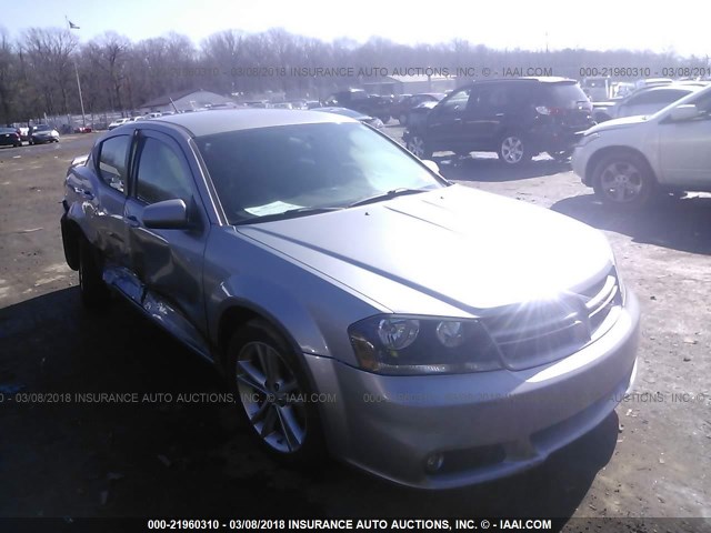 1C3CDZCG0EN131426 - 2014 DODGE AVENGER SXT GRAY photo 1