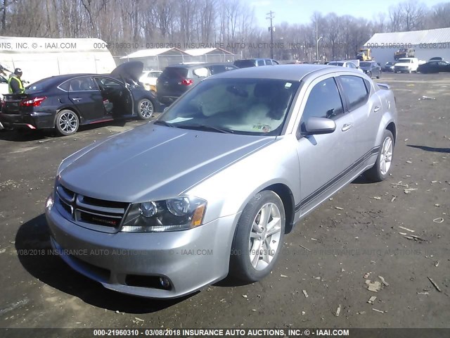 1C3CDZCG0EN131426 - 2014 DODGE AVENGER SXT GRAY photo 2